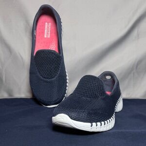 Skechers GoWalk Smart Womens 6.5 Navy Blue Excellent Mesh Slip On Sneakers 16700